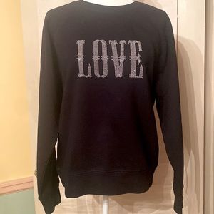 ZADIG & VOLTAIRE LOVE STUDDED SWEATSHIRT NWT
